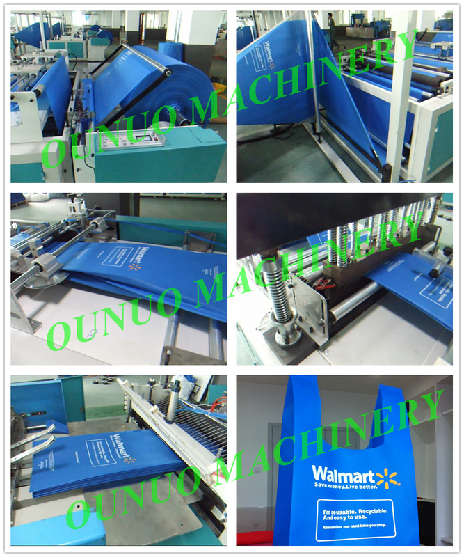 Sterowanie PLC Automatyczne włókninowe urządzenie do produkcji torebek z włókniny worek 75 sztuk / min